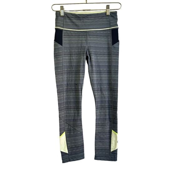 Lululemon Pace Rival Crop 22" Women's 4 Space Dye Twist Dark Slate Fatigue Green - Picture 1 of 7